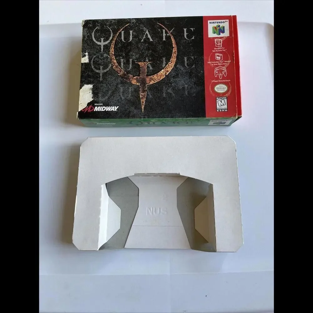 Quake Nintendo 64 Game Cartridge USED Complete In Box With Manual And Poster